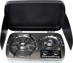 Flame King 2 Burner Drop Propane Stove & Wind Shield For Rv Camping Lp Silver. Fixed Price $69.95.