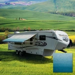 Rv Awning Fabric 18 Feet Width Blue Camper Shade Replacement. Fixed Price $149.95.