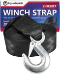 By 20 Feet Trailer Winch Strap With Hook Heavy Duty 2" 2', Black. Fixed Price $24.29.