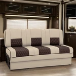 Qualitex Monument Rv Sofa Bed, 66" Wide, Bisque & Lt. Antelope. Fixed Price $1619.00.