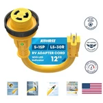 Kohree 30A 15A Rv Adapter Plug With Twist Lock & Led Indicator - 12" Long. Fixed Price $38.94.