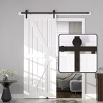Jzvxx 7.5 Ft Barn Door Hardware Kit, Track, Sliding. Fixed Price $28.99.