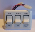 *new* Atc Bath Shower Water Pump Wall On/off Switch Camper Trio White Rv. Fixed Price $18.99.
