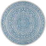 Safavieh Outdoor CY8734-36812 Courtyard Light Grey / Blue Rug. Fixed Price $138.98.