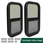 2PACK 12 X 22 Wall Vertical Slider Rv Window Cargo Trailer W/ Screen & Trim Ring. Fixed Price $124.99.