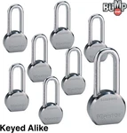 Master High Security Padlocks (8) Keyed Alike W/ Bumpstop 6230NKALH-8. Fixed Price $259.20.
