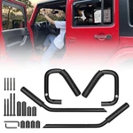 No Block Sunvisor Front & Rear Jeep Grab Handles, Black Aluminum Rubber Kit.... Fixed Price $81.89.