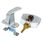 Jr Products 10805 Silver Die Cast Steel Locking Door Latch. Fixed Price $34.00.
