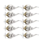 10 Pack Privacy Door Levers Brushed Nickel Handles, Wave Style Reversibl.... Fixed Price $131.31.