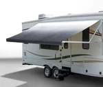 Recpro Rv Awning Fabric 9' Actual Width 8'1" Premium Vinyl Gray Fade. Fixed Price $99.00.