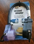 Road Power Rv Cord Adapter 30 Amp Female 50 #09554 Pull Handles New. Fixed Price $8.09.