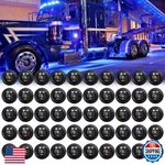 Keing 50X Blue Led Side Marker Lights, 3/4" Smoked Lens Trailer Clearance. Fixed Price $40.28.
