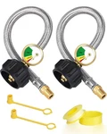 2-PACK 15" Rv Propane Hose Replacement With Gauge Stainless Steel Braided. Fixed Price $23.53.