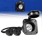 Nema 5-15 15A Flanged Rv Inlet Shore Power Receptacle 2 16" Extension Cords. Fixed Price $21.99.