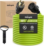 Nilight 30 Amp Rv Extension Cord 50 Ft 125V Heavy Duty 10/3 Gauge Bright Green. Fixed Price $162.49.