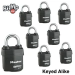 Master - 8 High Security Pro Series Padlocks 6121NKA W/bumpstop Technology. Fixed Price $192.50.