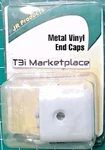 Qty 1 - Pack Of 2, Metal Vinyl End Cap, Jr Products 49655 Polar White. Fixed Price $5.00.
