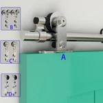 Ccjh 5FT-12FT Stainless Steel Sliding Barn Door Hardware Kit Track For Wood. Fixed Price $94.40.