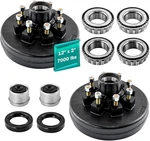 Jadode 12 X2 Trailer Brake Drum Hub Kit 7000 Lb Axle 8 Lug On 6.5 Fits Dexter. Fixed Price $221.25.