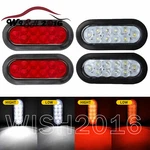 6" 10 Led Oval Trailer Truck Reverse Backup Stop Tail Lights 12V RED+2X White. Fixed Price $30.48.