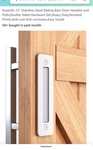 12" Stainless Steel Sliding Barn Door Handles Pulls, Double Sided. Fixed Price $18.00.