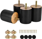 Maricome 3 Inches Wood Legs Set Of 4, Solid Round Black,. Fixed Price $28.64.