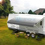 Rv Awning Fabric 15'-21' Feet For Camper Trailer Replacement Blue Gray. Fixed Price $68.99.