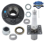 1/2 Sets Pre-gresaed On 4.5" Trailer Hub #84 Spindle & Brake Flange Assembly. Fixed Price $105.93.
