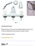 Road & Home RVP066 8 Faucet-offset Shaft W/ Showerhead Arm Flange. Fixed Price $29.99.