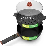 Nutrichef 4L Electric Frying Pan & Steamer Multifunctional Portable. Fixed Price $16.00.