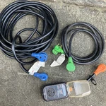 Eygde 30 Amp Rv Adapter With Surge Protector And Extension Cords. Fixed Price $95.00.