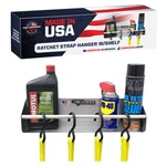 Pit Posse 465 Tie Down Hanger Holder Aluminum Wall Mount Rack Shelf Silver. Fixed Price $45.92.