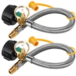 18 Inch Rv Propane Hoses With Gauge (packs Of 2), Stainless Steel Braided Cam.... Fixed Price $37.75.