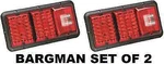 Bargman Set Of 2 (two) Trailer Red Led Taillight - Incadescent Backup Black Base. Fixed Price $159.98.