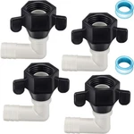 Dreyoo 1/2 Inch X 14 Npt Barb Elbow And Straight Black, White. Fixed Price $18.99.
