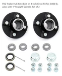 (2) Lug 4" Trailer Hub 1 Inch Bearings GL4854B 2000LBS Kit With Dust Cap Seal. Fixed Price $69.99.