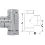 Selkirk Rv In. X 6-5/8 4-1/4 Gas Vent Tee 103100. Fixed Price $64.81.