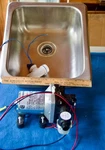Shurflo Faucet And Water Pump, 10X12" Stainless Steel Sink. Fixed Price $80.00.