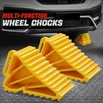 For Truck Rv Trailer Heavy Duty Wheel Chocks Tire Stopper Yellow W/ Handle 2PCS. Fixed Price $14.39.