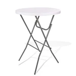 28" Cocktail White High Top Folding And Removable Legs,round Portable B.... Fixed Price $109.58.