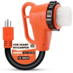50 Amp 110 Volt Rv Adapter Plug With Locking Connector, Nema 5-15P Ss. Fixed Price $41.52.