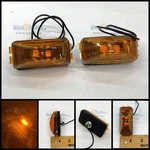 Set Of 2 Stud Mount Led Side Marker/clearance Light Amber Boat Trailer J-5735-SA. Fixed Price $13.99.