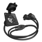 Veepeak Amp Shore Power Inlet Rv Flanged Plug Nema 5-15P 125V Black. Fixed Price $26.05.