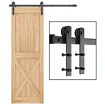 Smartstandard 5FT Barn Door Hardware Kit, Shape Hanger, 30". Fixed Price $89.99.