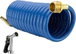 Rv Blue Exterior Shower Hose 15' Coiled Optional Flexible Quick Connect. Fixed Price $49.52.