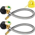 Shinestar 15-INCH Rv Propane Hose With Gauge For 5-40LB Tanks Camper Gas Line. Fixed Price $15.89.