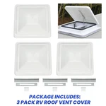 3 Pack White X14" Roof Cover Lid For Camper Trailer Air Ventline. Fixed Price $28.99.