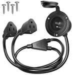 Plugsaf Rv Shore Power Inlet Ac Port With Waterproof 18IN-2POLE. Fixed Price $21.01.