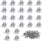 Luomorgo 24 Pack Double Roller Catch Cabinet Latches With Pieces, Silver. Fixed Price $14.76.