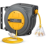 Suraielec 50 Ft Retractable Extension Cord Reel, 14AWG/3C Sjtw Power Sto.... Fixed Price $90.22.
